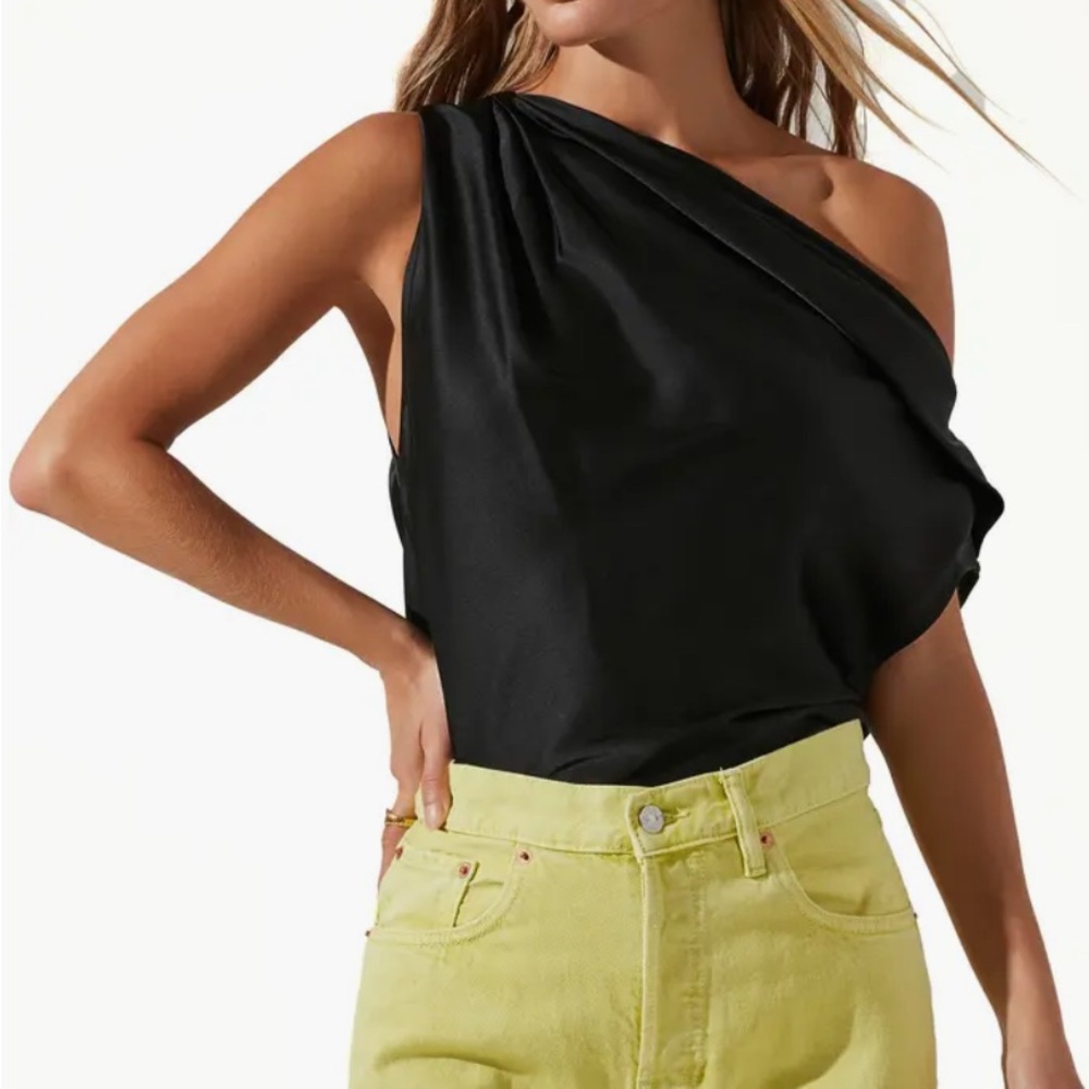 Ceres Satin Off the Shoulder Top